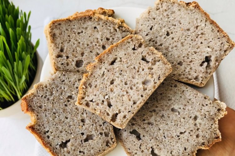Хлеб из зеленой гречки с семенами льна