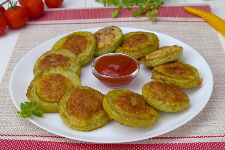 Фаршированные кабачки в кляре