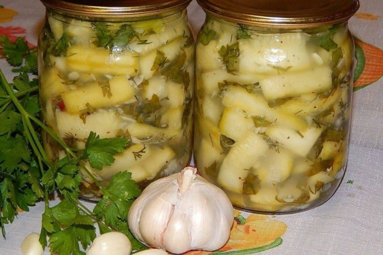 Кабачки как грузди с зеленью на зиму