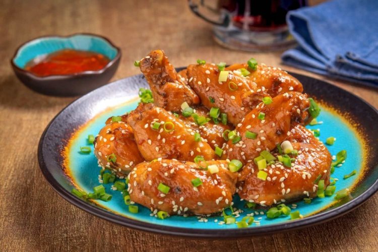 Куриные крылышки с имбирем в аэрогриле