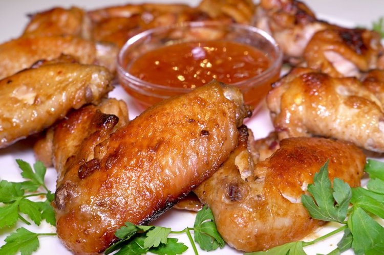 Куриные крылышки в горчичном маринаде в аэрогриле