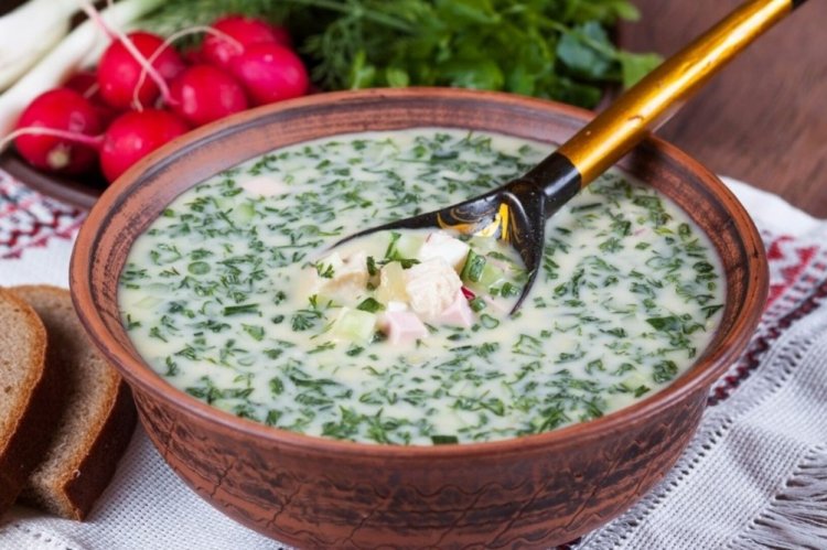 Окрошка на кислом молоке