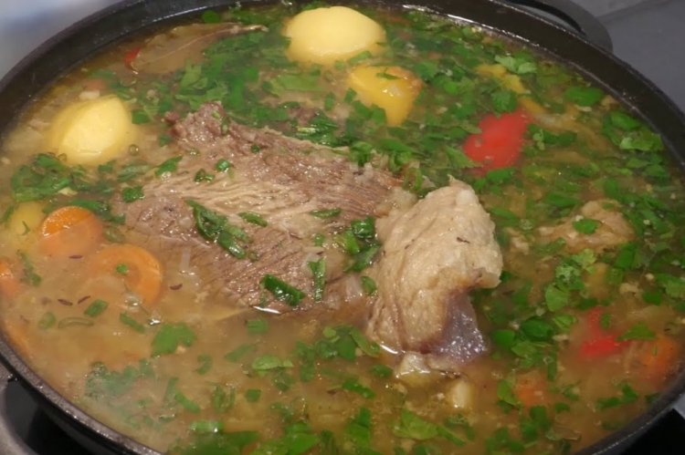 Шурпа с говядиной в афганском казане