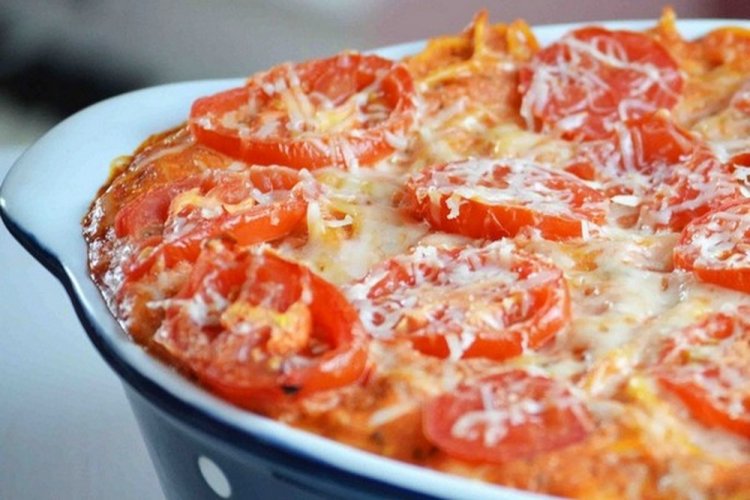 Макароны с сыром и креветками в духовке