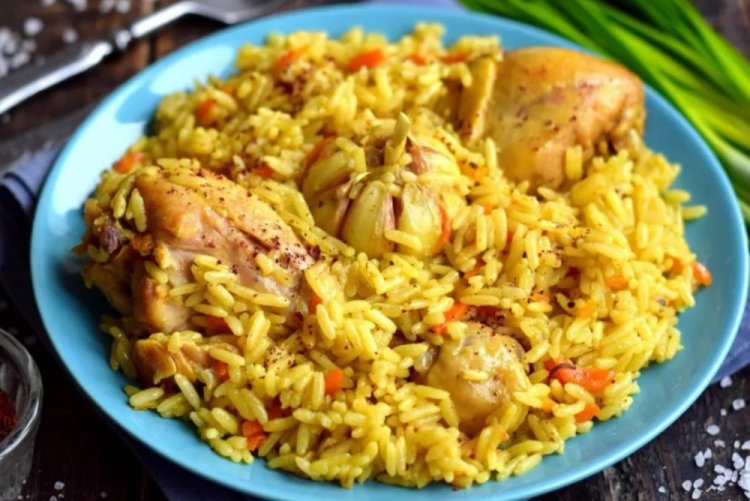 Плов с курицей в афганском казане