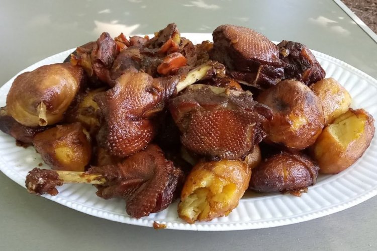 Утка с картошкой в афганском казане