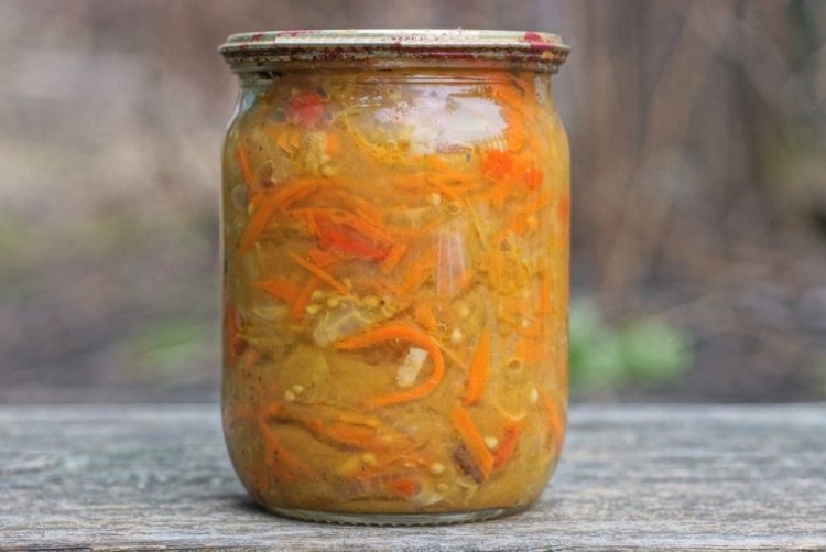 Патиссоны с морковью на зиму без стерилизации