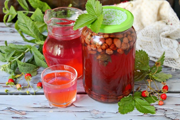 Компот из земляники без стерилизации