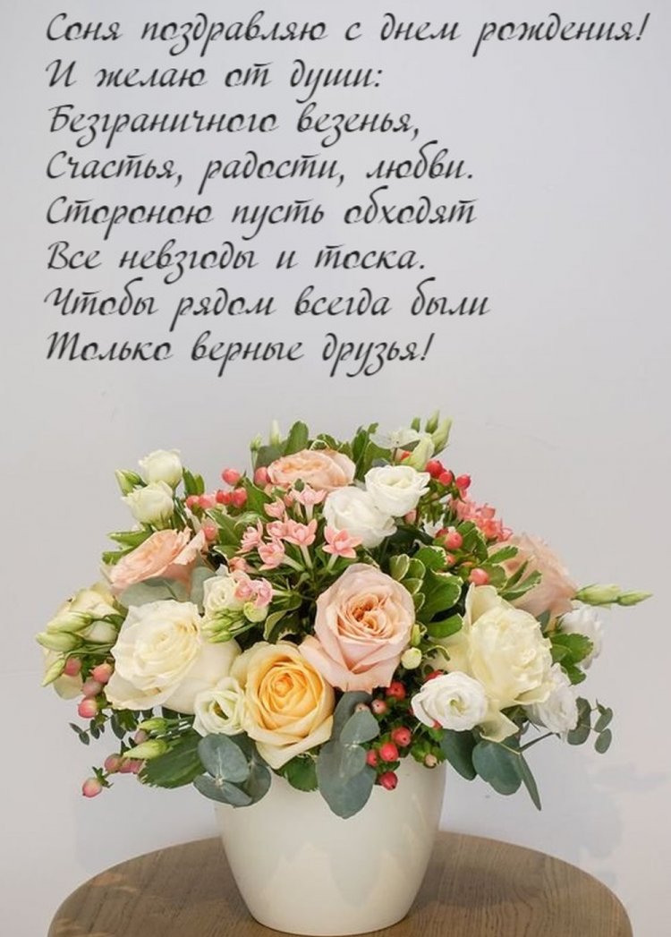 Трогательные открытки и картинки «С Днем рождения, София!»