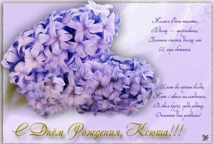 Трогательные открытки и картинки «С Днем рождения, Ксюша!»