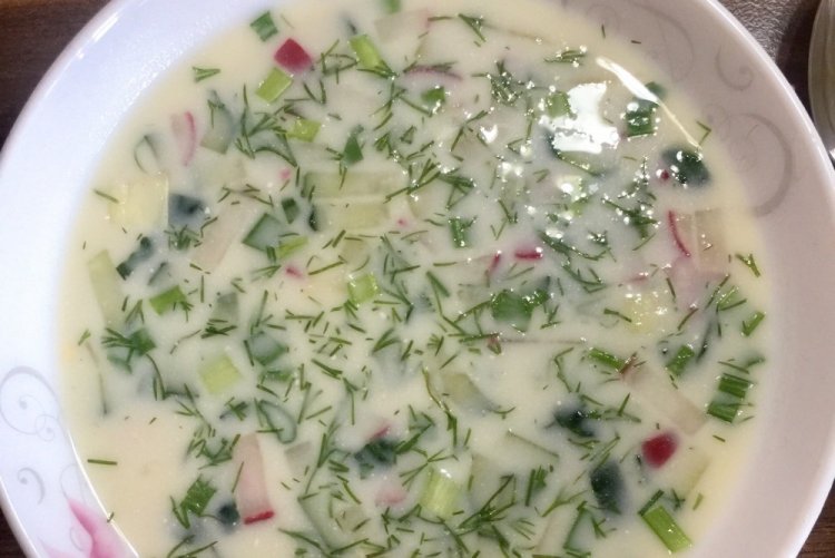 ПП-окрошка на сыворотке