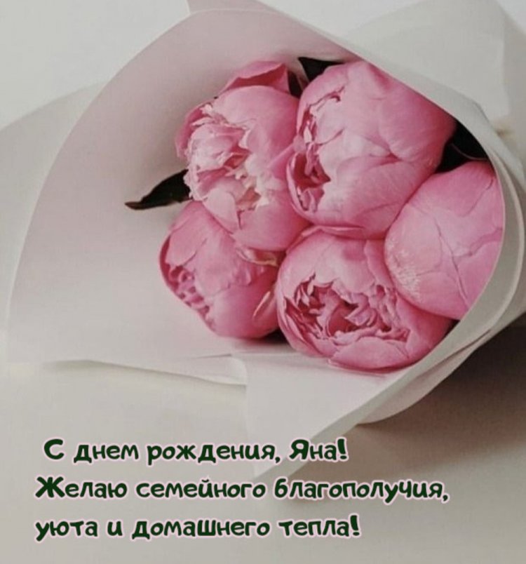 Открытки и картинки «С Днем рождения, Яна!» на юбилей