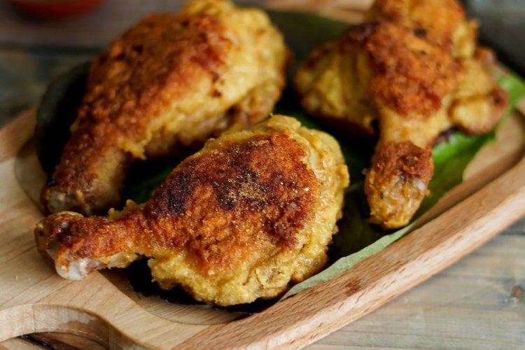 Жареные куриные ножки в майонезном кляре