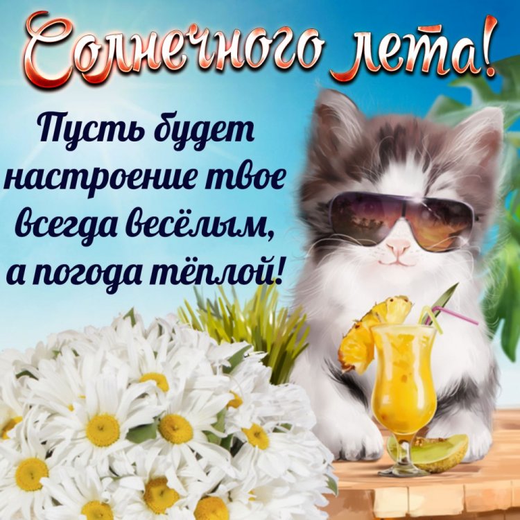 Прикольные открытки и картинки «С первым днем лета!»