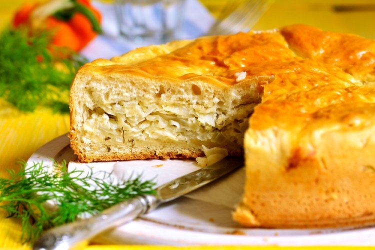 Быстрый капустный пирог