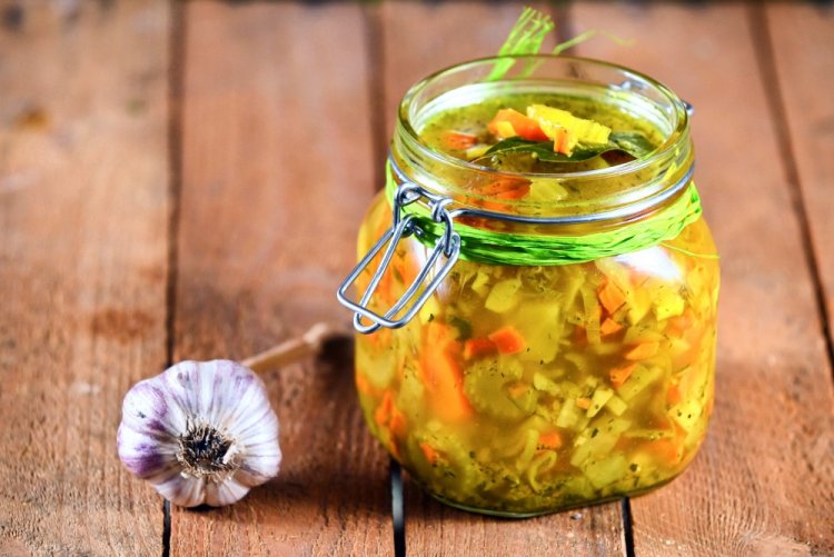 Овощной суп на зиму в банках