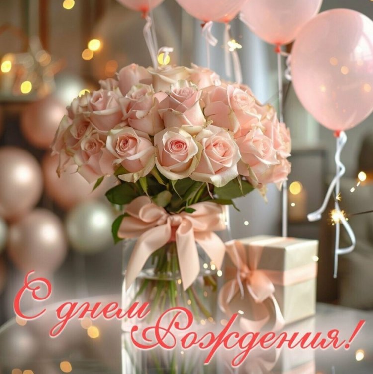 Красивые и милые открытки на День рождения с цветами