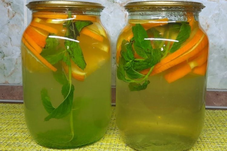 Компот «Мохито» из апельсинов на зиму