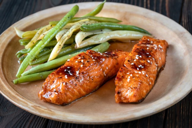 Стейк из форели в соевом соусе