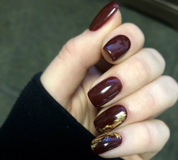 Винный с золотом