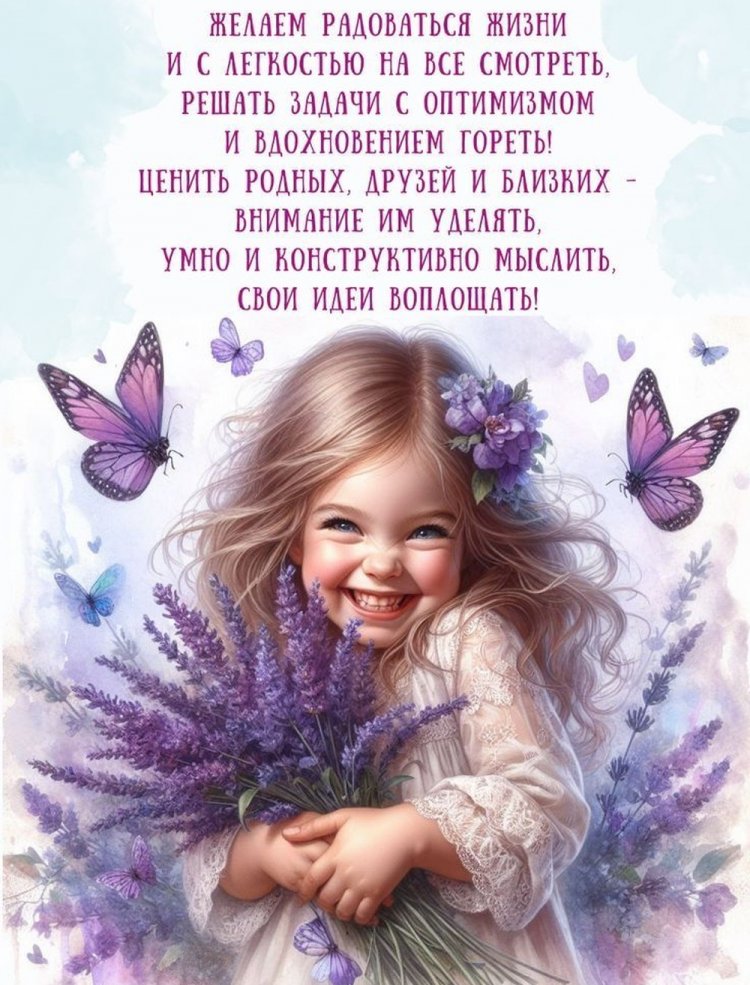 Открытки на День рождения с пожеланиями для девочки