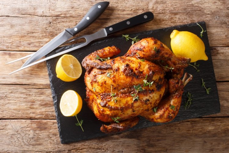 Курица с лимоном и аджикой в духовке