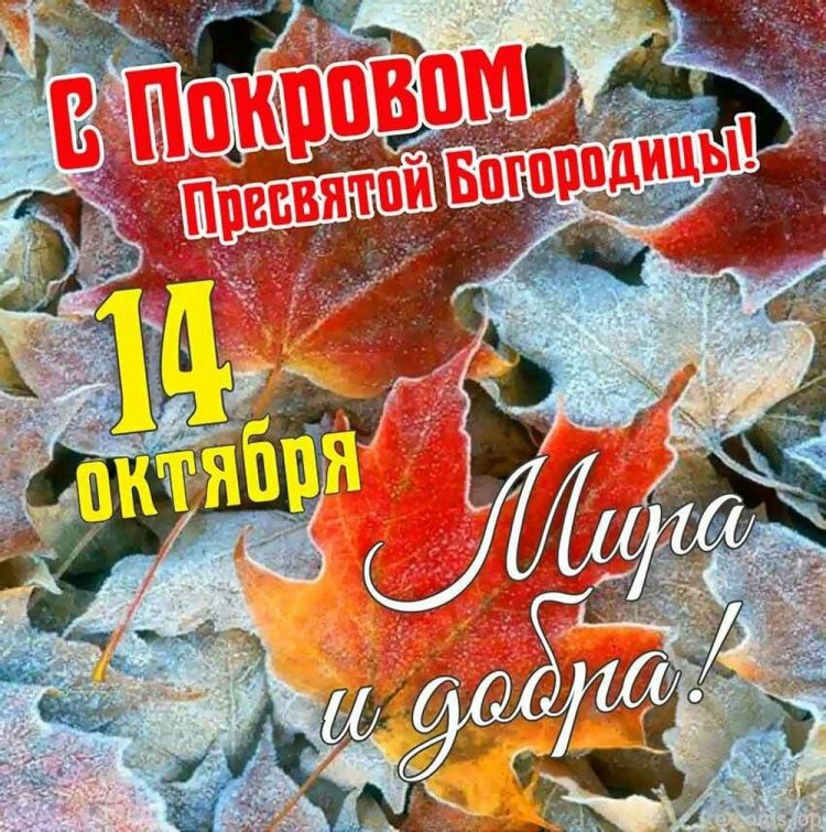 Открытки и картинки на Покров Пресвятой Богородицы коллегам
