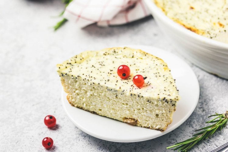 Творожная запеканка с маком в мультиварке