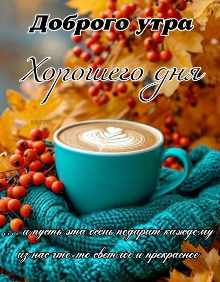 Осенние открытки «С добрым утром и хорошего дня!»
