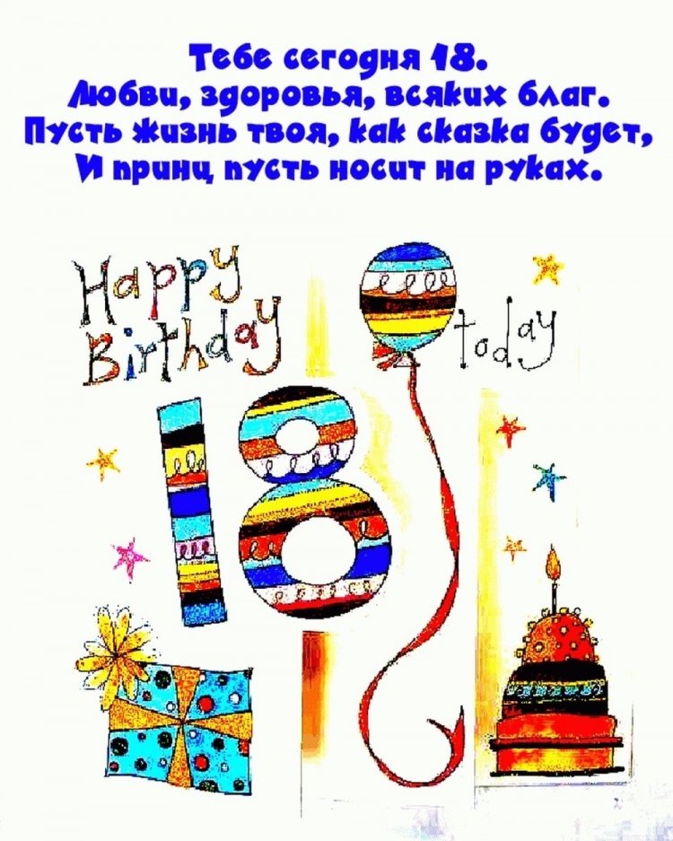 Открытки «С Днем рождения!» на 18 лет внучке
