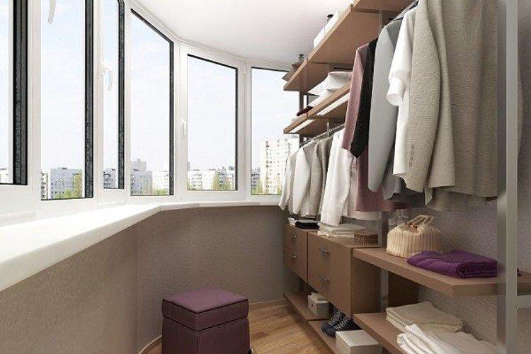 Гардеробная своими руками на балконе