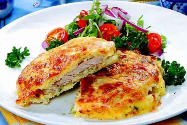 Тертый картофель со свининой - Горячие блюда на праздничный стол рецепты