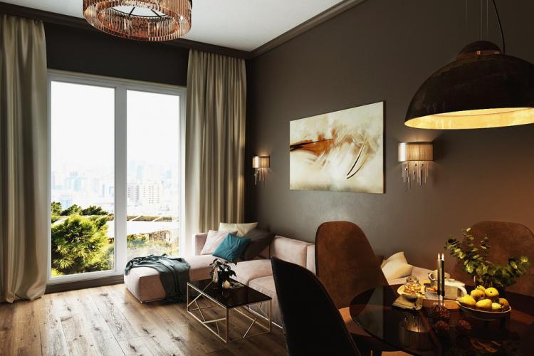 Гостиная «La vita al cioccolato» - дизайн интерьера