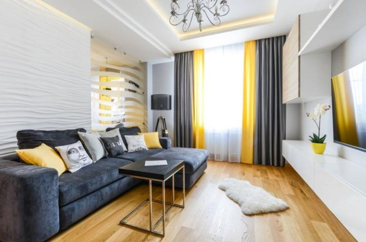 Современная гостиная в хрущевке - Дизайн интерьера