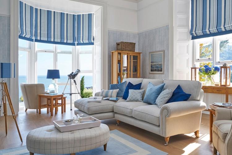 Средиземноморский стиль в гостиной в хрущевке - Дизайн интерьера