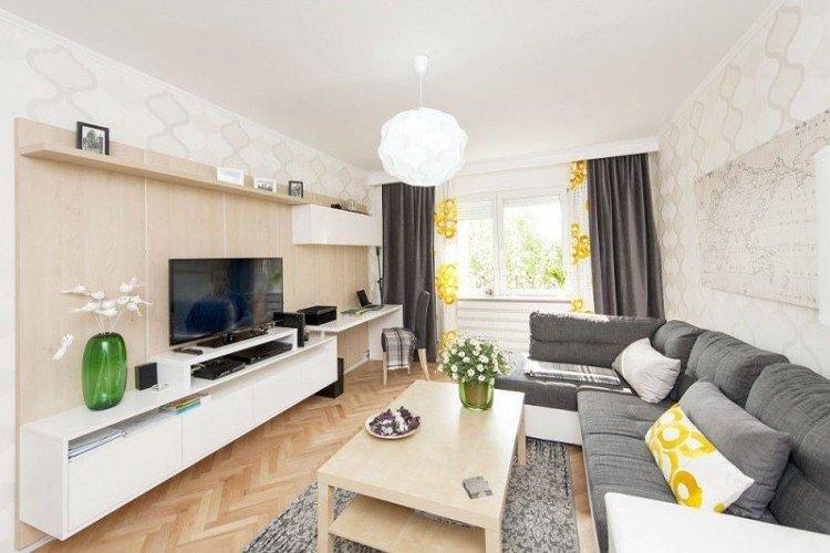 Обои для гостиной в современном стиле - дизайн интерьера фото