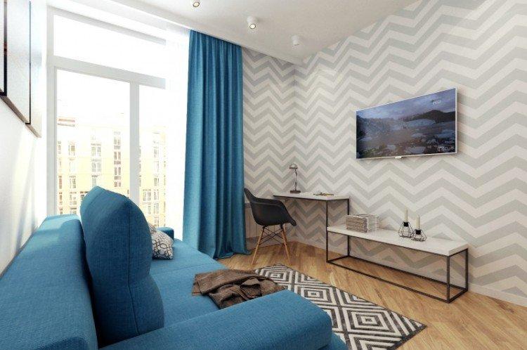 Обои для гостиной в современном стиле - дизайн интерьера фото