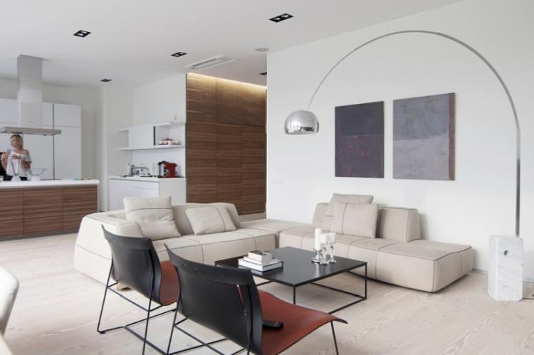 Дизайн интерьера гостиной в стиле минимализм - фото 