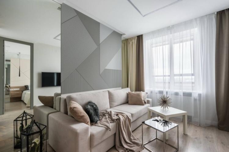 Дизайн интерьера гостиной в стиле минимализм - фото 