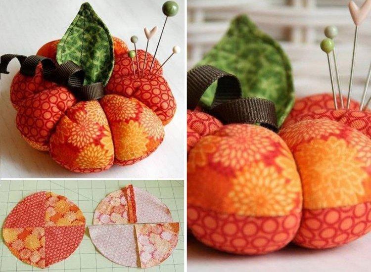 Тыква – игольница своими руками