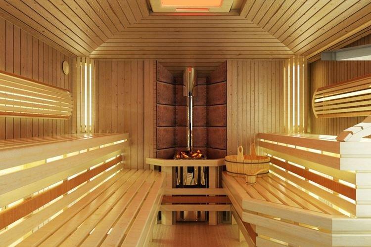 Отделка стен - Интерьер бани и сауны