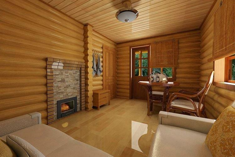 Комната отдыха - Интерьер бани и сауны