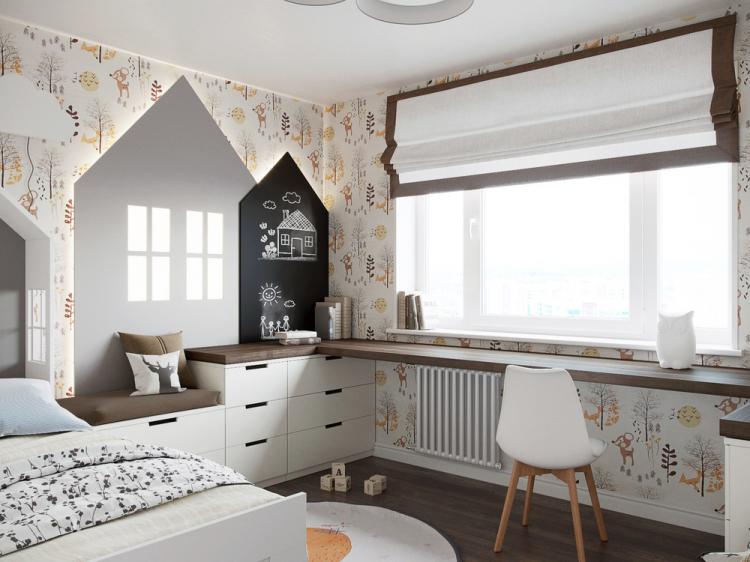 Интерьер детской комнаты «Мой дом»