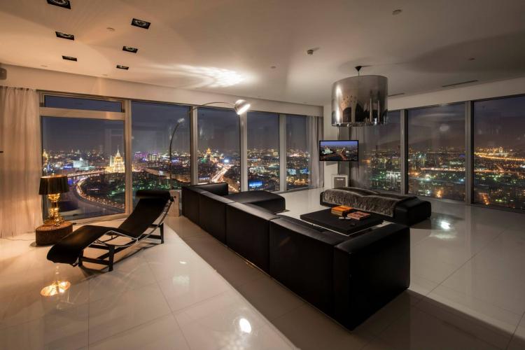 Интерьер квартиры в «Башне Петербург», Москва-Сити