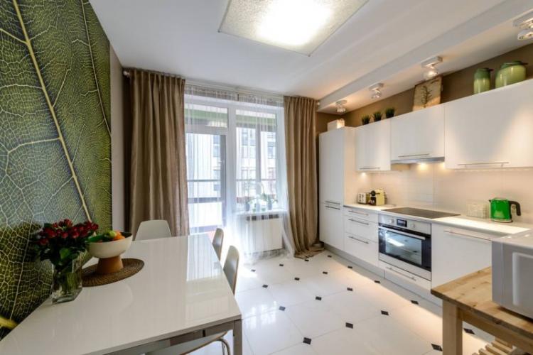 Как подобрать обои к мебели на кухне