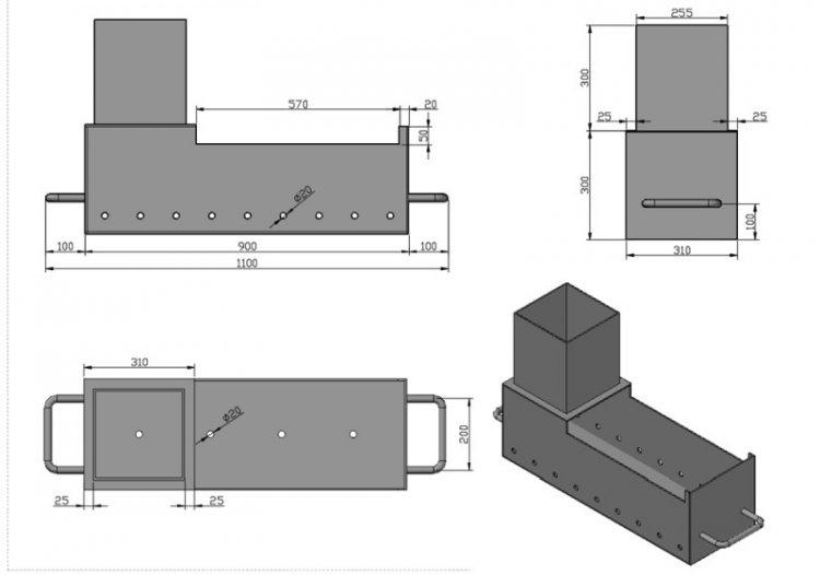 Мангал из листовой стали своими руками