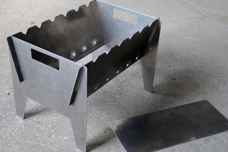 Стальной мангал без сварки своими руками