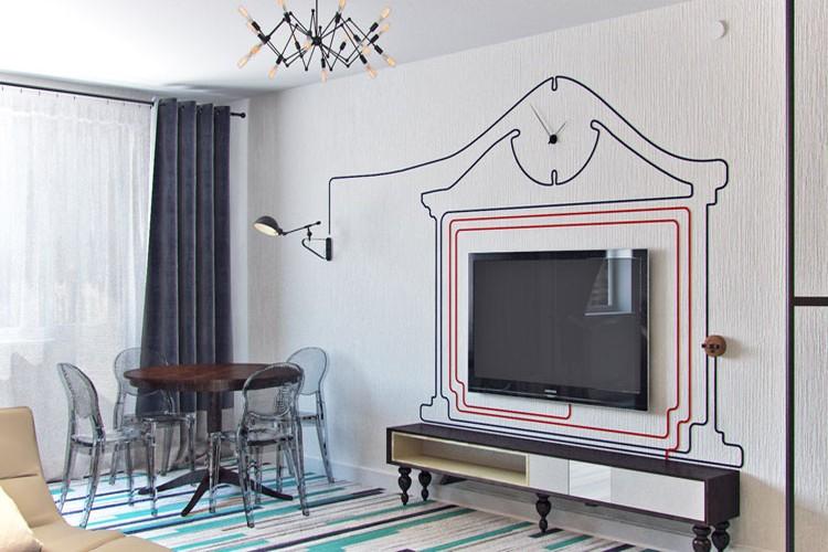 Панно из провода - как спрятать провода от телевизора