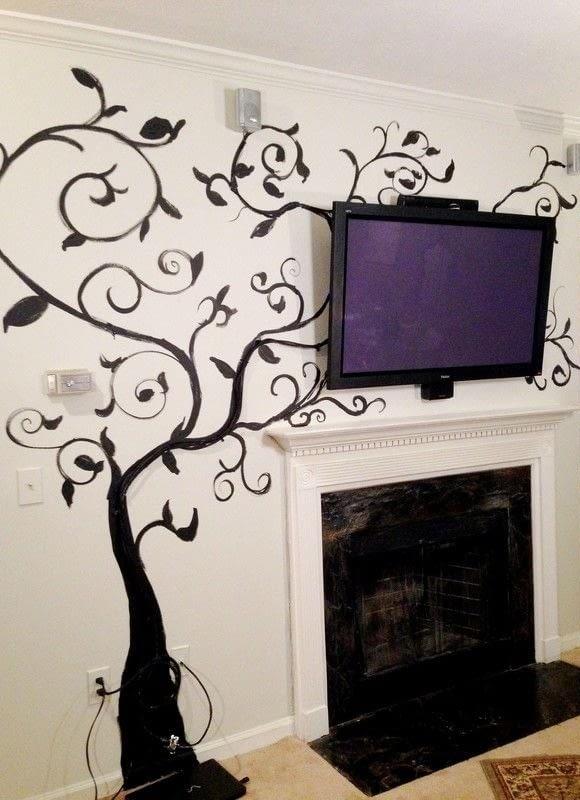 Маскировка виниловыми наклейками - как спрятать провода от телевизора