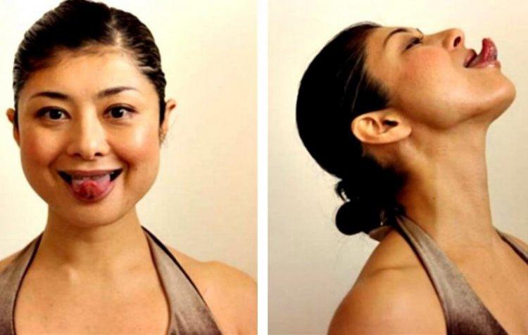 Языком до кончика носа - Как убрать второй подбородок в домашних условиях